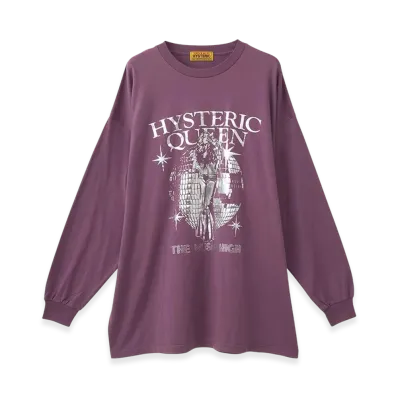 HYSTERIC GLAMOUR HYSTERIC QUEEN Oversized Tee "Purple"
