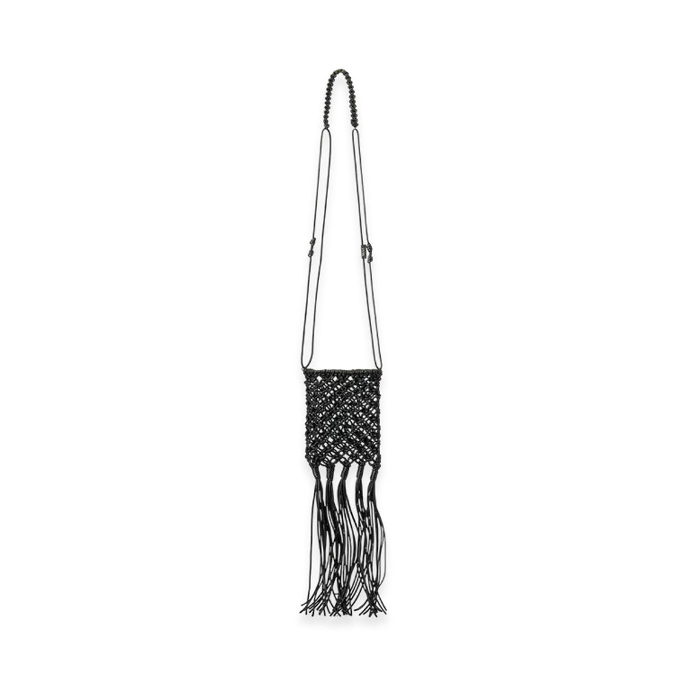 S'YTE Acrylic Cord Macram Mini Pochette "Black"
