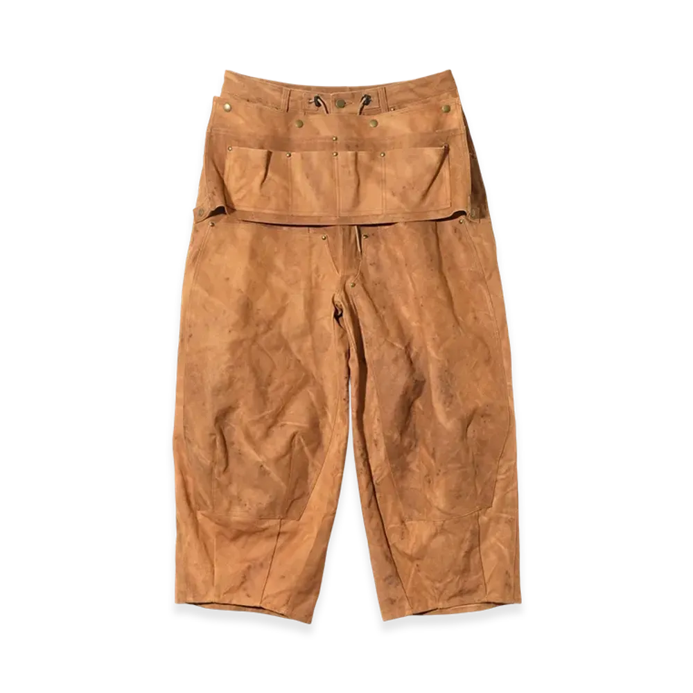 NEEDLES H.D. Apron Painter Pant - Duck Canvas / Kakishibu Dye "Brown"