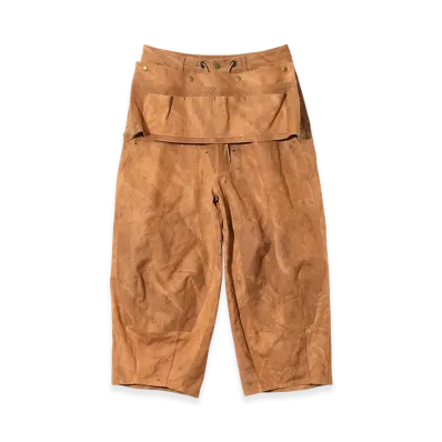 NEEDLES H.D. Apron Painter Pant - Duck Canvas / Kakishibu Dye "Brown"