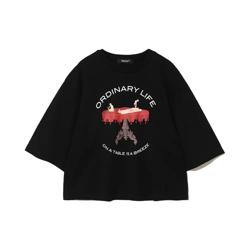 UNDERCOVER Cotton Wide Short T-Shirt "Black"