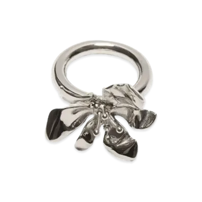 Acne Studios Flower Ring "Silver/Transparent"