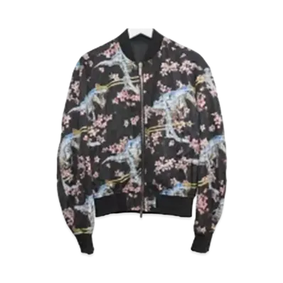 Dior x Hajime Sorayama Men's Dinosaur Robot Bomber Jacket "Black"