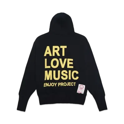 Perfect ribs Basic Zip Hoodie "Black"