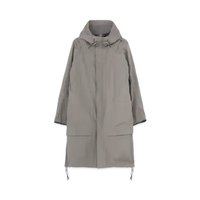Yohji Yamamoto Y's COTTON NYLON DYED TUSSORE HOODED COAT "Gray"