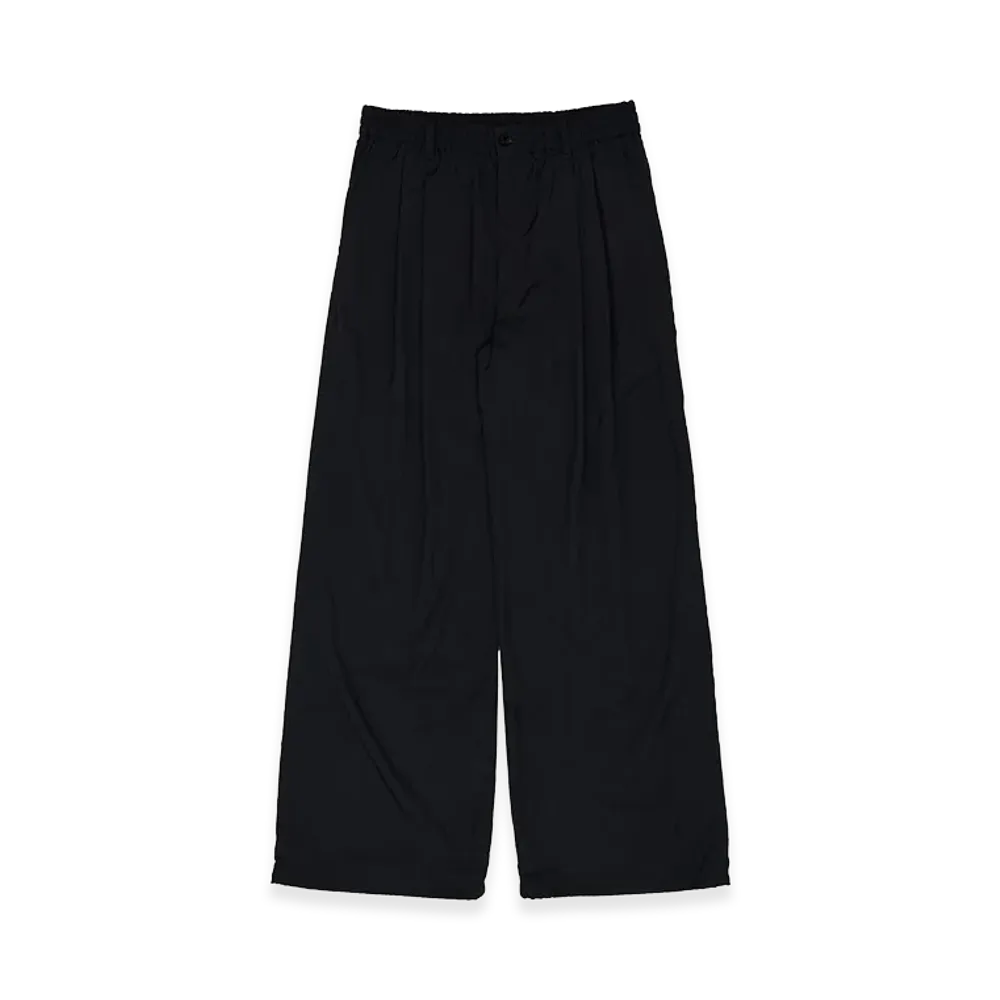 YOKE Silk Nylon 2Pleated Easy Pants "Black"