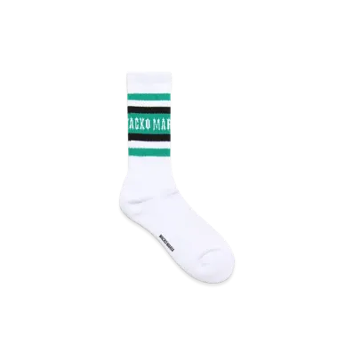 WACKO MARIA Sports Socks "White/Green"
