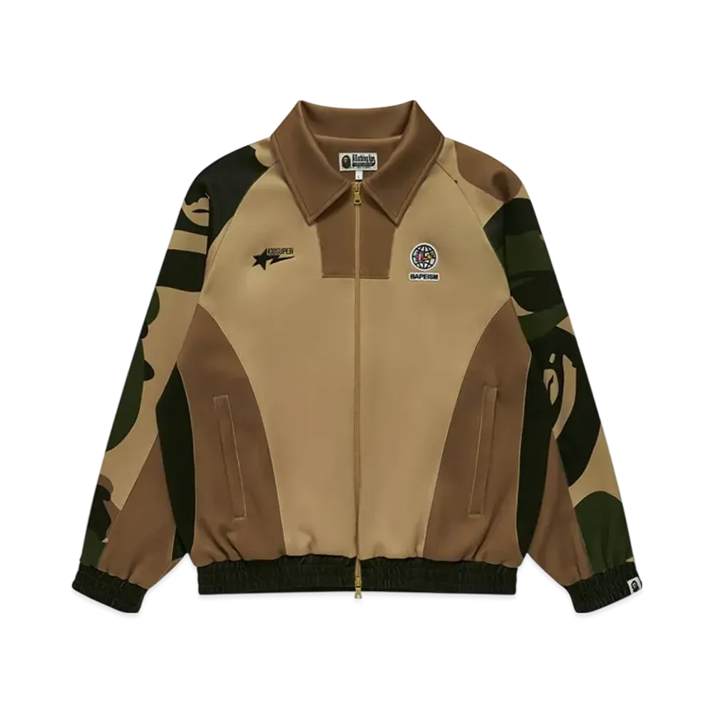 A BATHING APE Bape x Kidsuper Patchwork Track Jacket "Green"