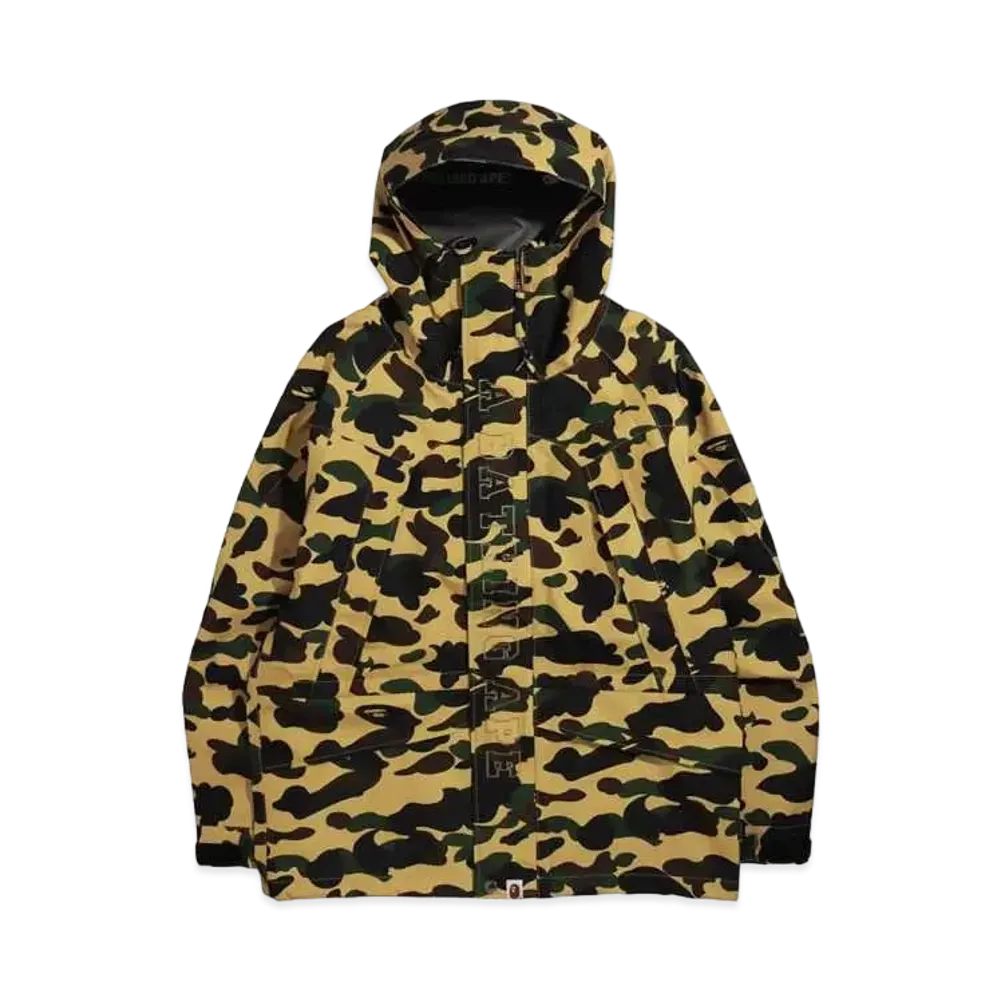 A BATHING APE GORE-TEX 1ST CAMO SNOWBOARD JACKET "Yellow"
