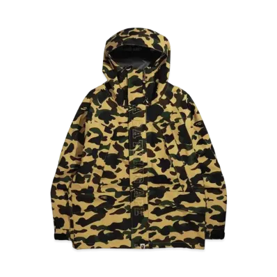 A BATHING APE GORE-TEX 1ST CAMO SNOWBOARD JACKET "Yellow"