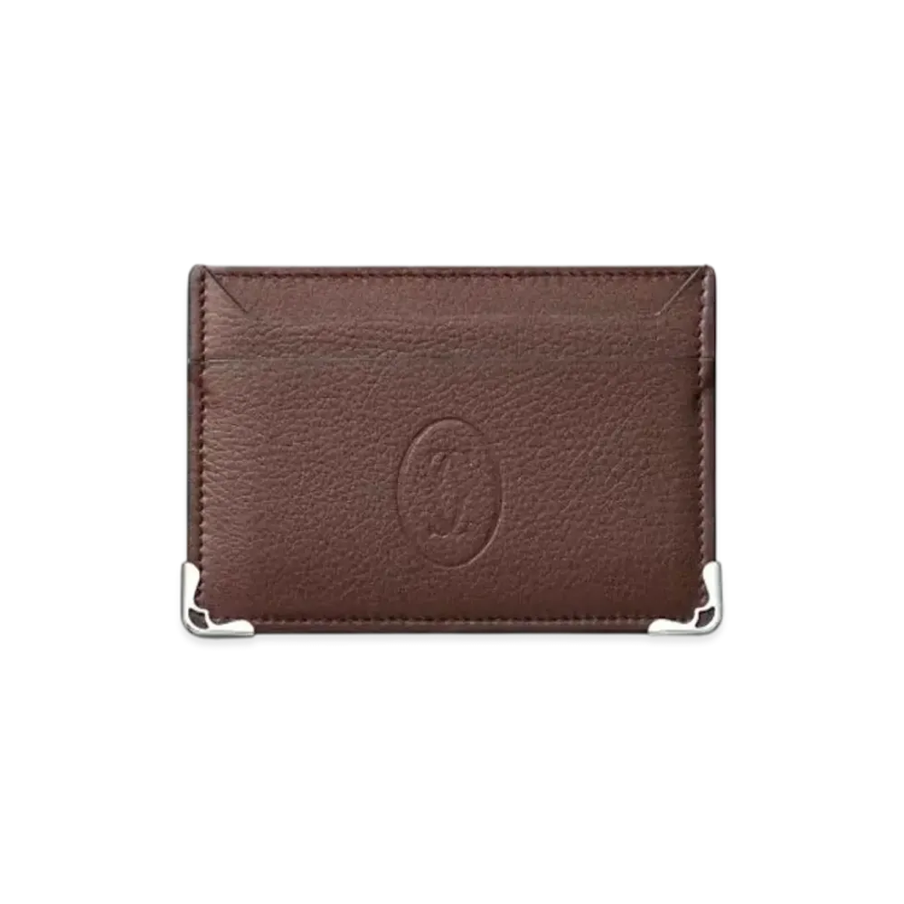 Cartier Must de Cartier Small Leather Goods, Card Holder "Chocolate"