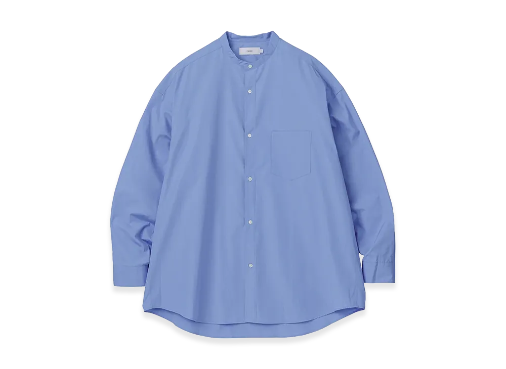 Graphpaper High Count Band Collar Round Cut Oversized Shirt "Blue"
