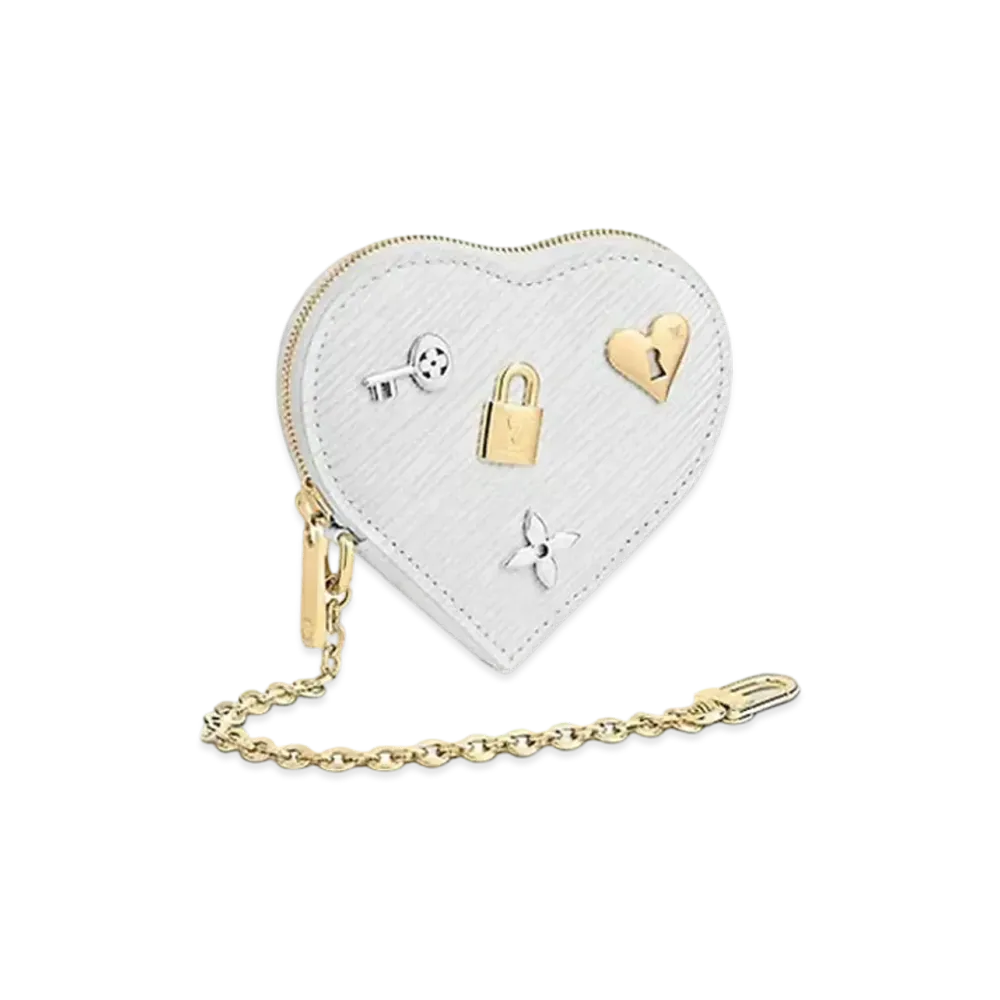 Louis Vuitton Epi Love Lock Portemonne Coeur "Blanc"