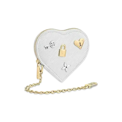 Louis Vuitton Epi Love Lock Portemonne Coeur "Blanc"