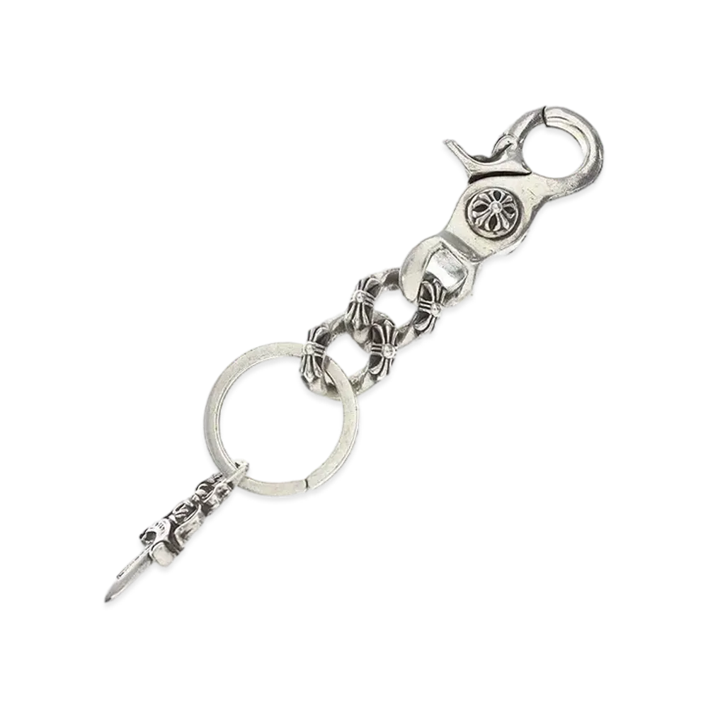 Chrome Hearts Extra Fancy Link Key Chain Short "Silver"
