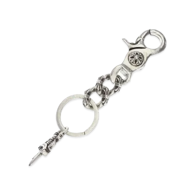 Chrome Hearts Extra Fancy Link Key Chain Short "Silver"