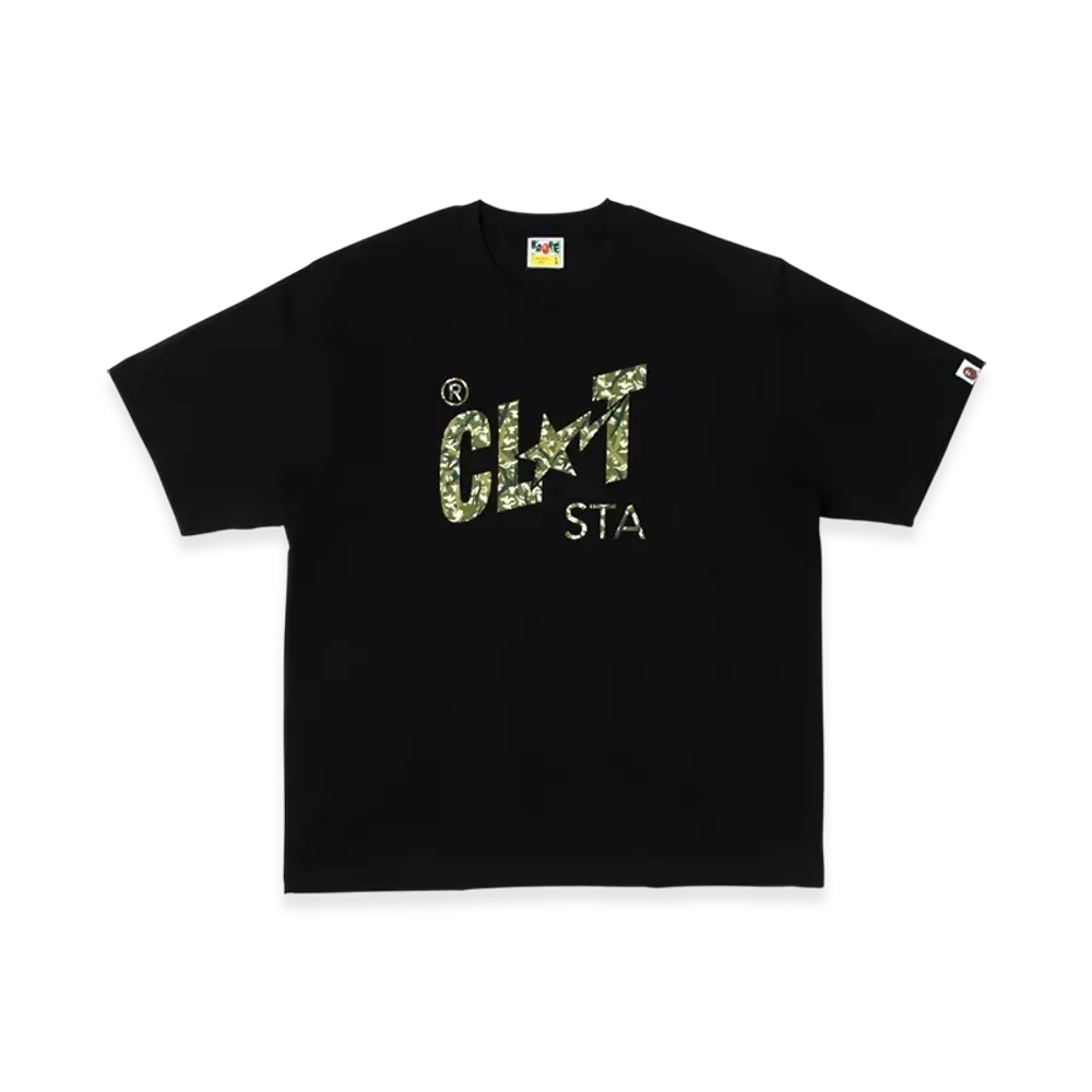 A BATHING APE x CLOT Sta Relaxed Fit Tee Juice Store Only "Black"