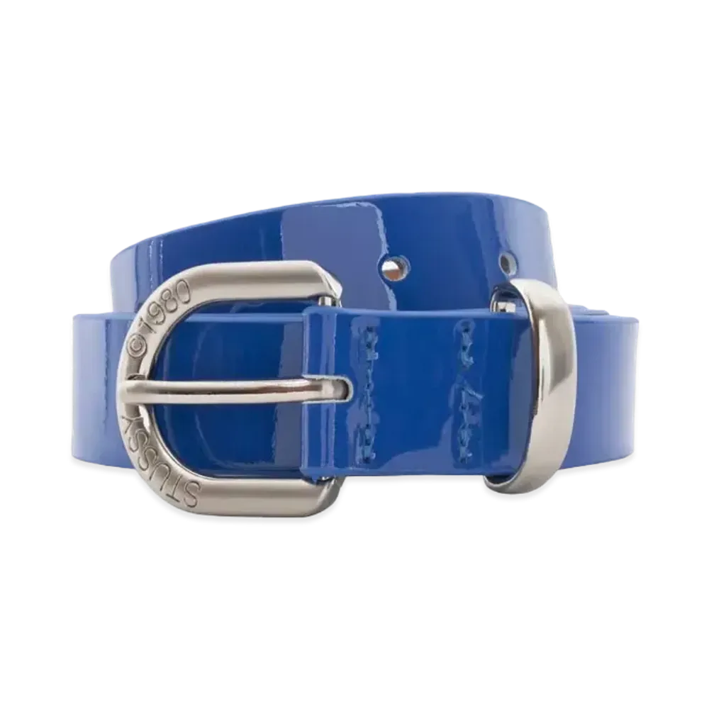 Stussy Patent Leather Belt "Neon Royal"