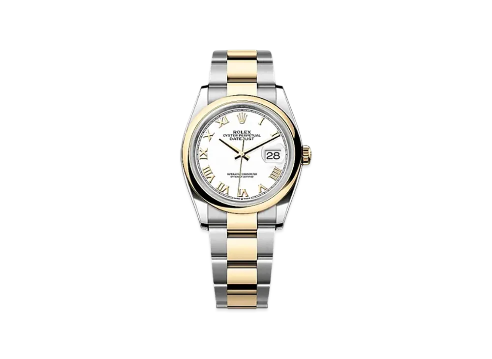 ROLEX Datejust 36 Oystersteel & Yellow Gold "White"