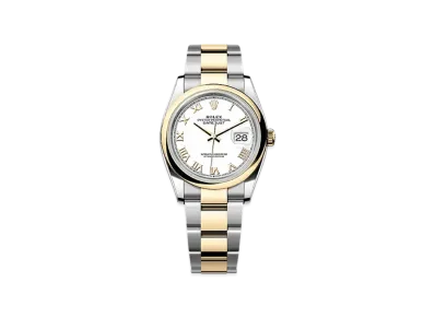 ROLEX Datejust 36 Oystersteel & Yellow Gold "White"