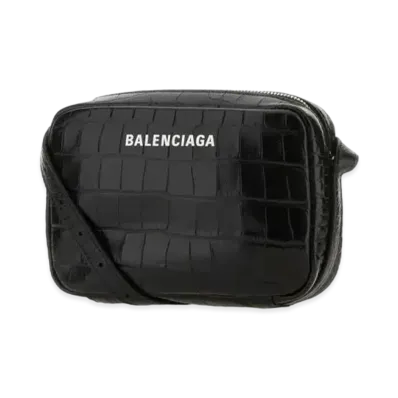 BALENCIAGA Calfskin Crossbody Bag "Black"
