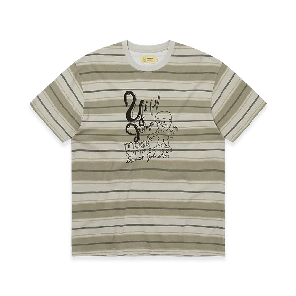 thisisneverthat x Daniel Johnston Yip Jump Striped Tee "Beige"