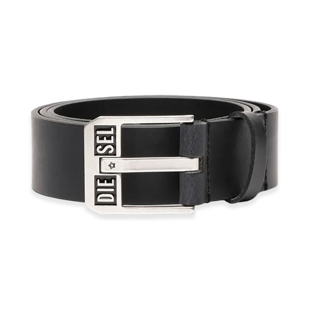 Diesel Bluestar Ii Leather Belt "Dark Blue"