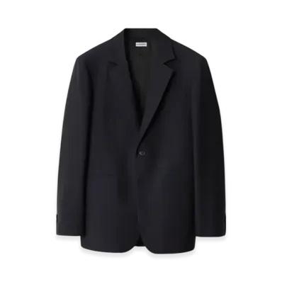 Burberry Wool Tailored Jacket "Navy"