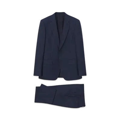 Paul Smith Sharkskin Herringbone Single 2B Suit "DarkBlue"