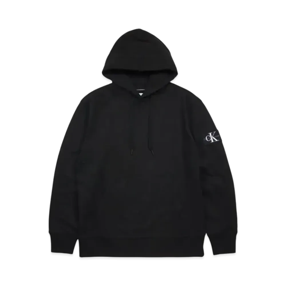Calvin Klein Jeans Monogram Logo Sleeve Badge Hoodie "CK Black"