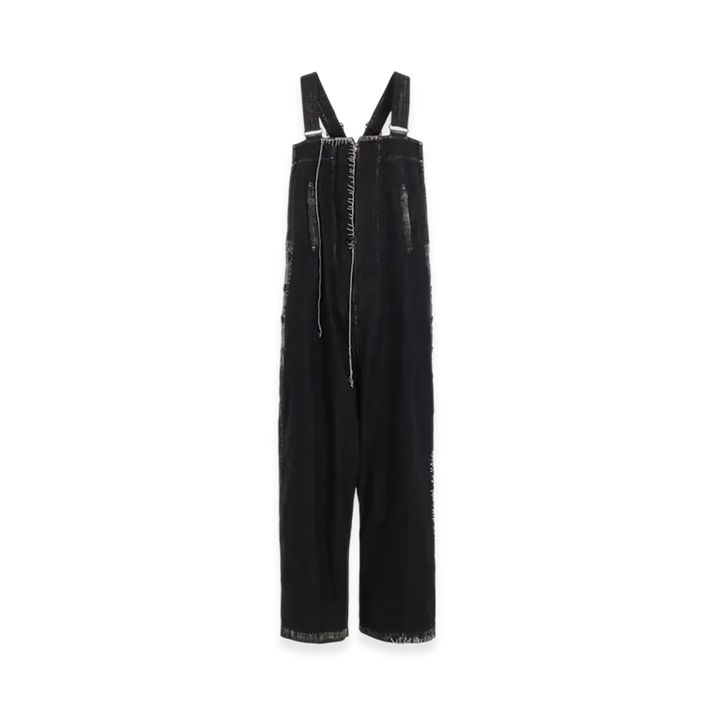 Y's Spotted Denim Overalls "Black"