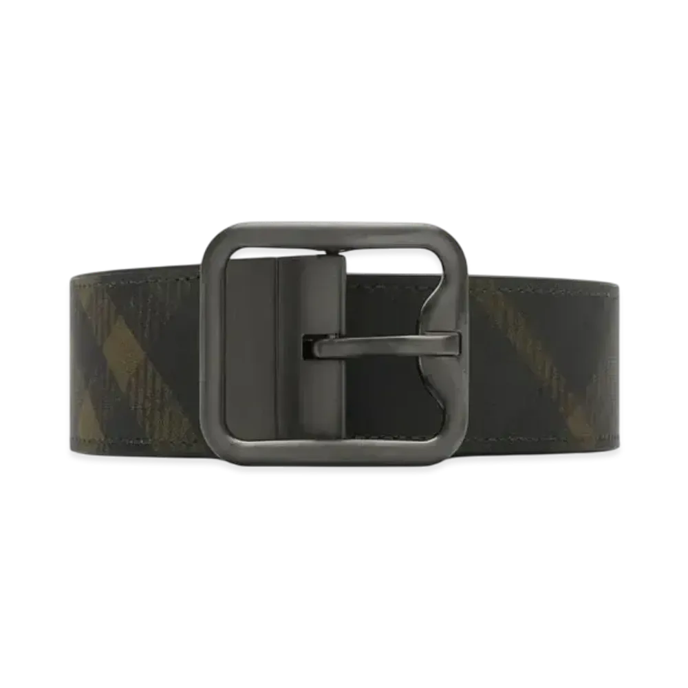 Burberry Reversible Check B Buckle Belt "Shadow/Black"
