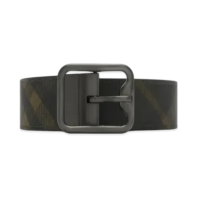 Burberry Reversible Check B Buckle Belt "Shadow/Black"