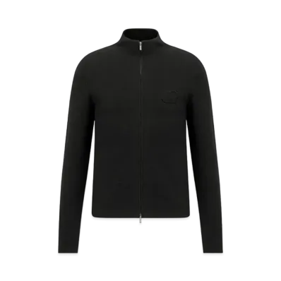 Dior CD Icon Zip Sweater Virgin Wool Punto Milano Knit "Black"