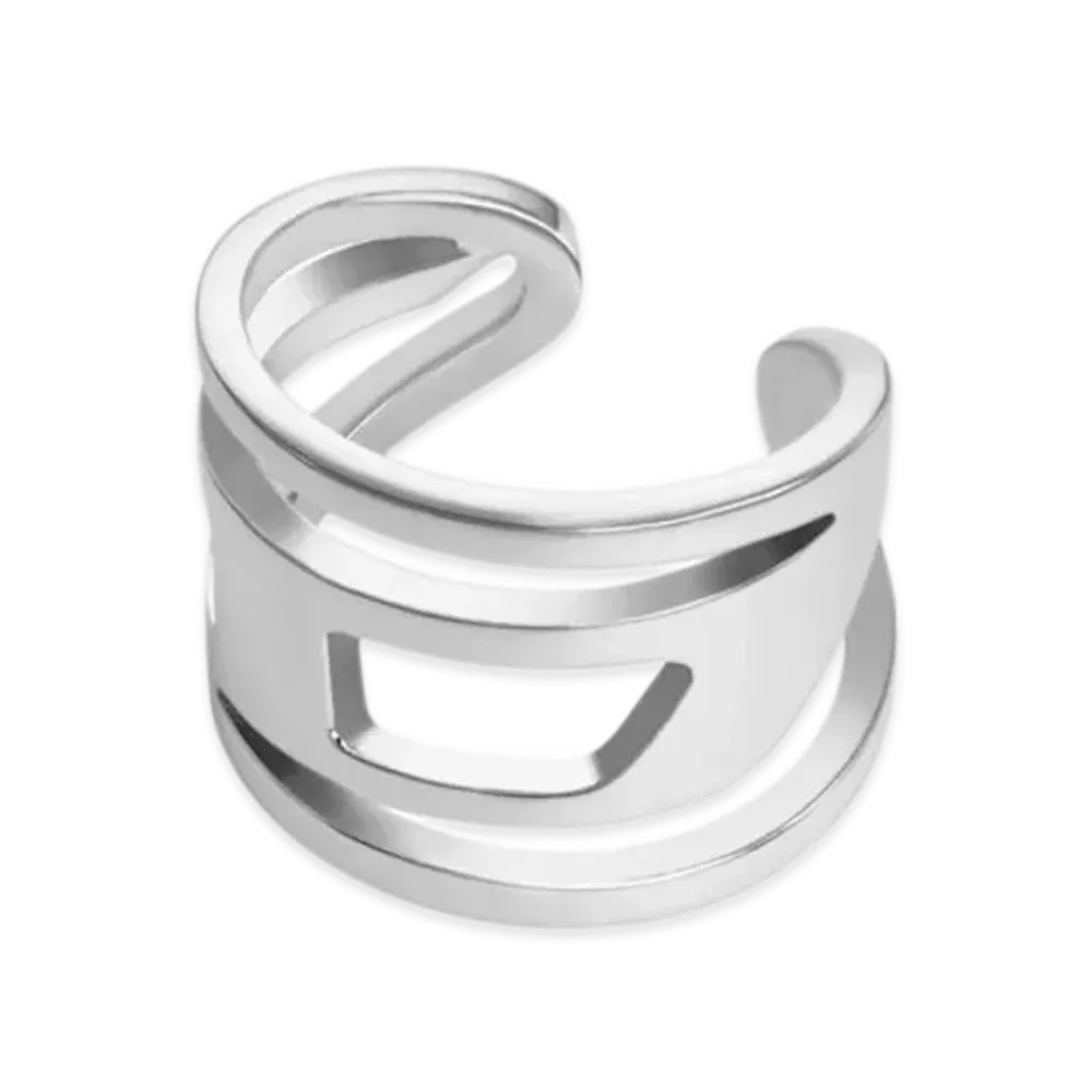 Diesel Dx1532040 Stainless Steel Ear Cuff "Silver"