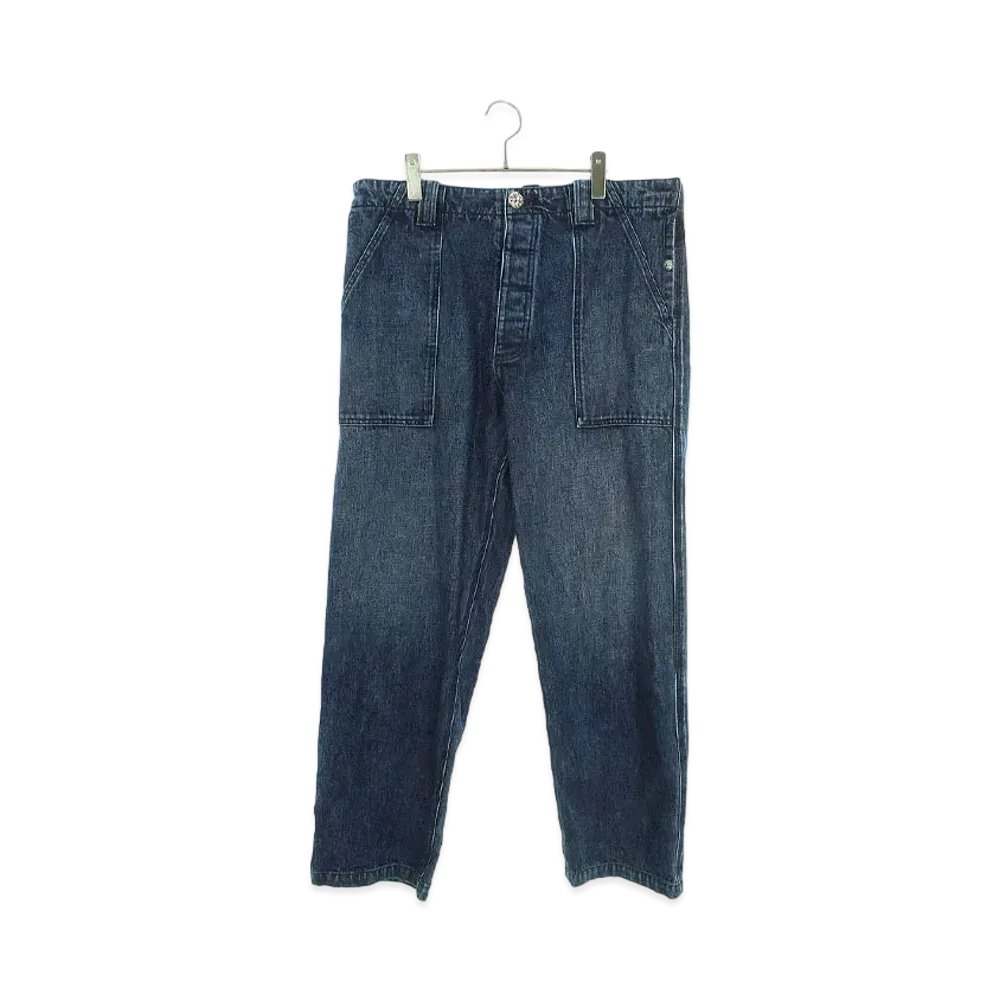 Chrome Hearts Cross Button Fatigue Denim Pants "Indigo"