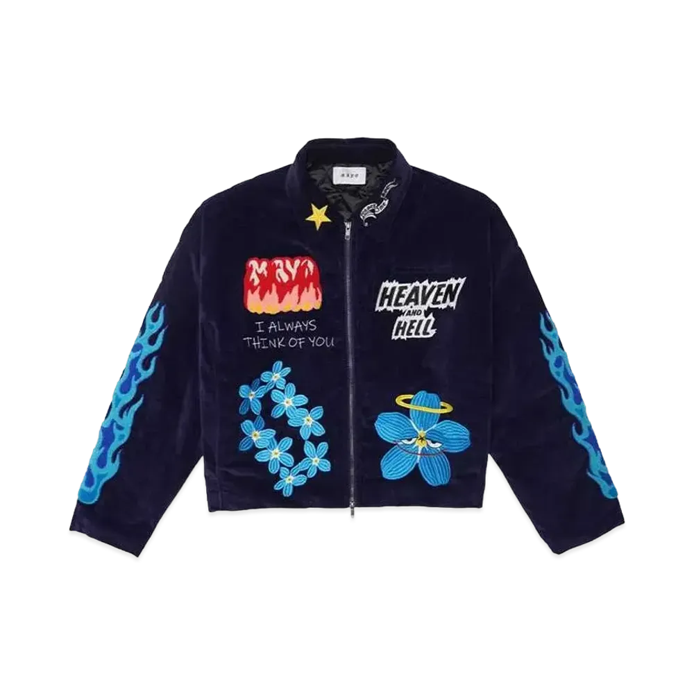 MAYO Embroidery Souvenir Harrington Jacket "Navy"