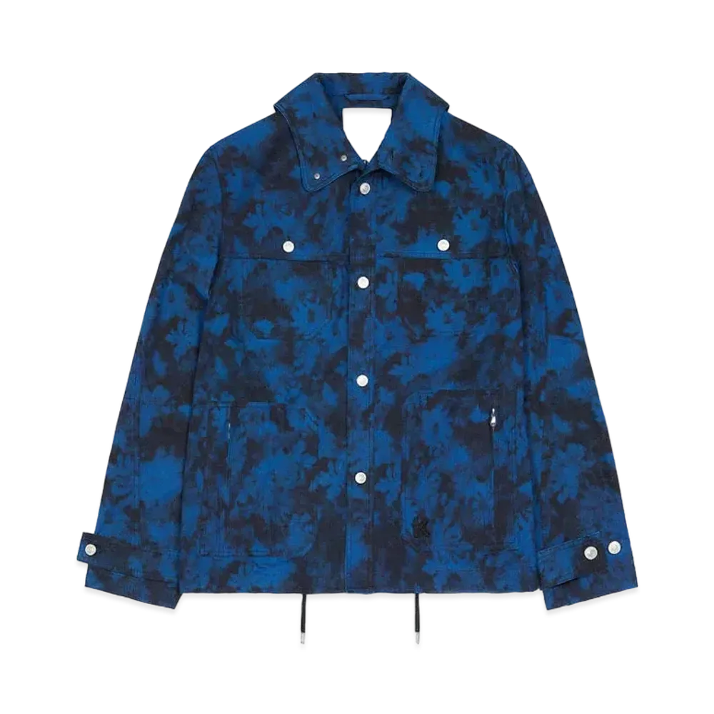 KENZO WorkWear Jacket 'Ghost flower' "Royal Blue"
