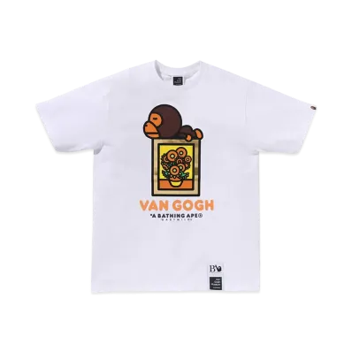 A BATHING APE x Van Gogh Museum Baby Milo Tee Mens "White"