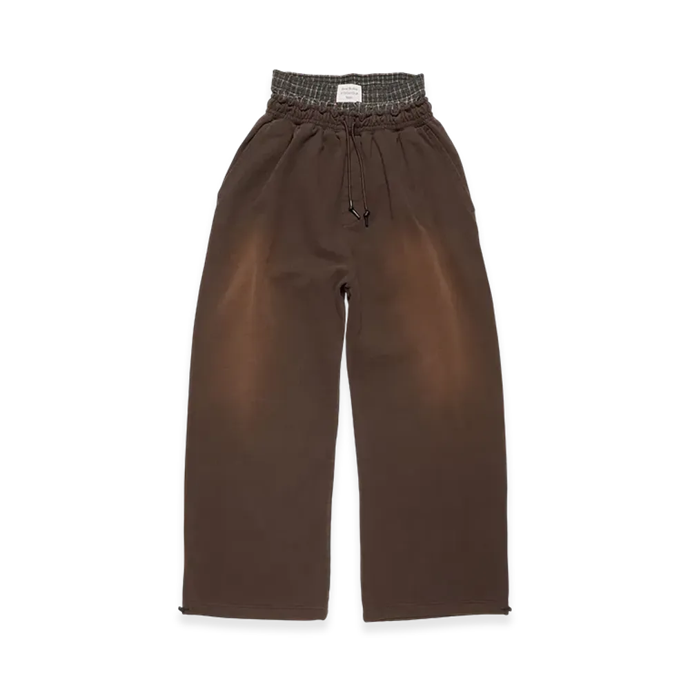 Acne Studios Layered Logo Sweatpants "Dark Brown"