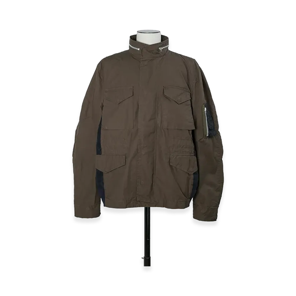 sacai Cotton Weather Jacket "Dark Khaki/Navy"