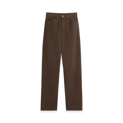LEMAIRE Women's Twisted Dyed Heavy Broken Twill 5-Pocket Pants "Cacao Dyed"