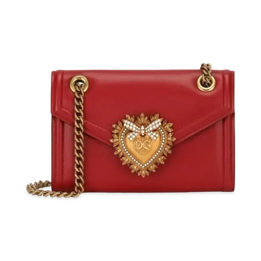 Dolce&Gabbana Devotion Mini Bag Smooth Calfskin "Poppy Red"