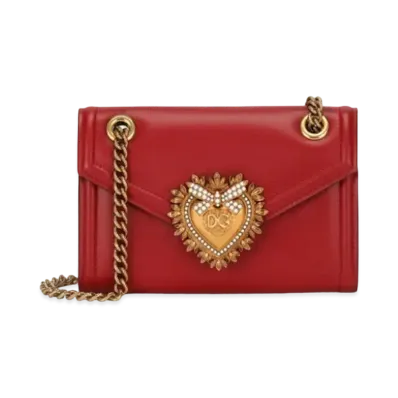 Dolce&Gabbana Devotion Mini Bag Smooth Calfskin "Poppy Red"
