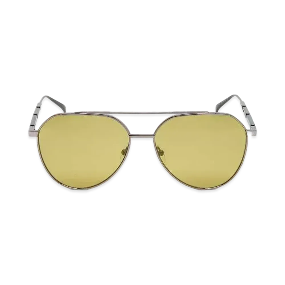 Alexander McQUEEN Metal Plate Pilot Sunglasses "Green"