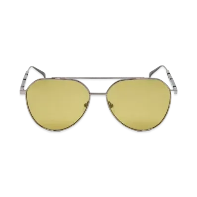 Alexander McQUEEN Metal Plate Pilot Sunglasses "Green"