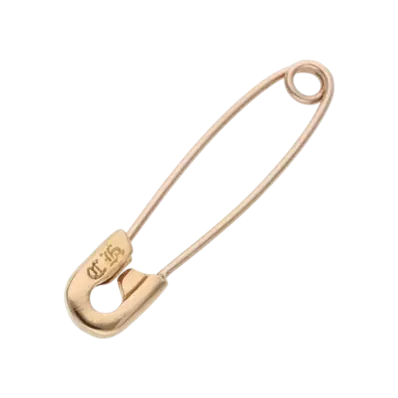Chrome Hearts 22K Small Safety Pin Charm "Gold"