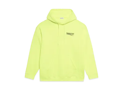BALENCIAGA Political Campaign Medium Fit Hoodie "Fluo Yellow"