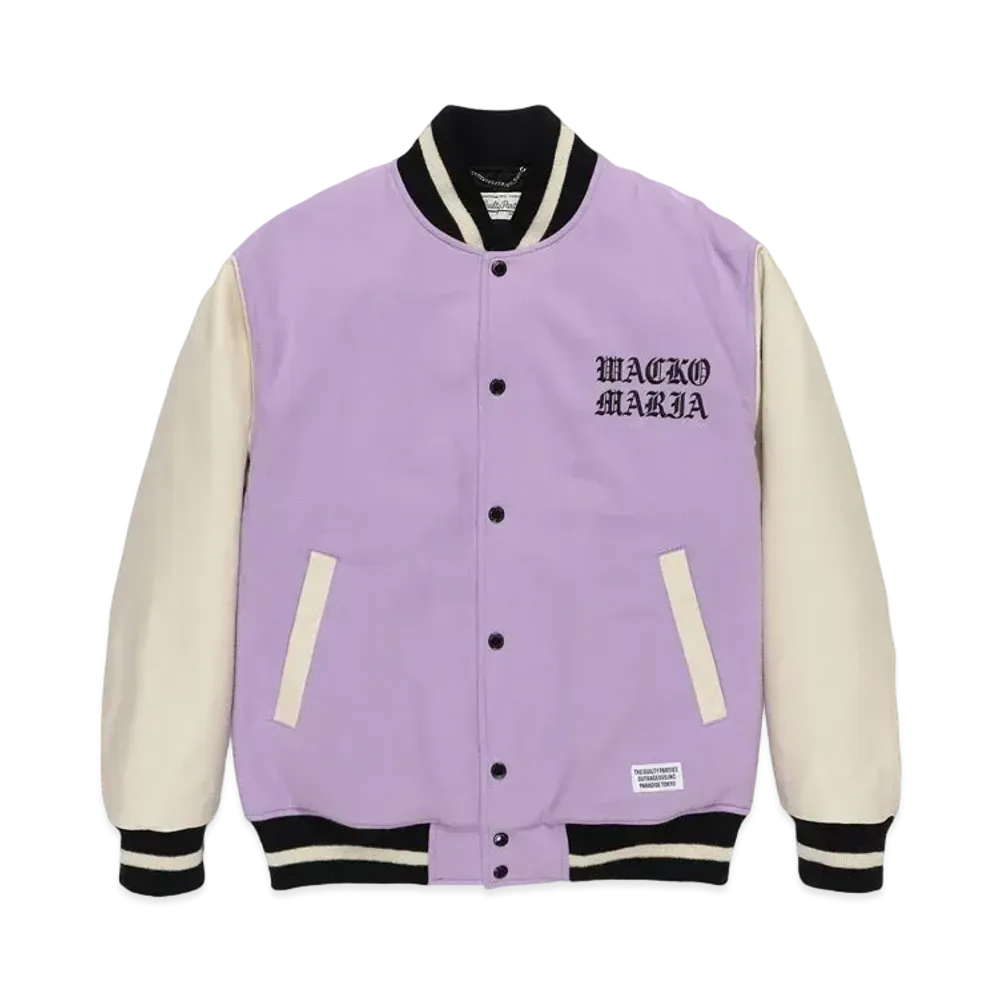 WACKO MARIA Varsity Jacket "Light Purple"