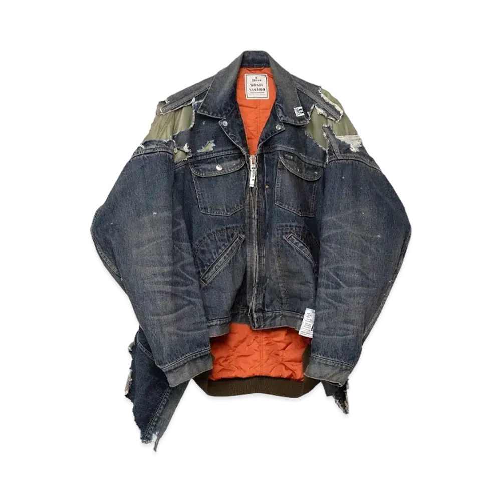 Maison MIHARA YASUHIRO Flight Jacket Layered Denim Jacket "Indigo"